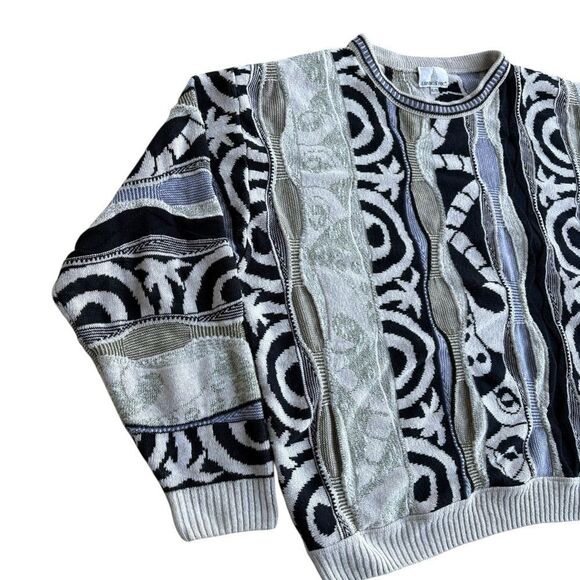 Rare White/Black Coogi-Style London Fog Sweater – XL - Picture 3 of 7